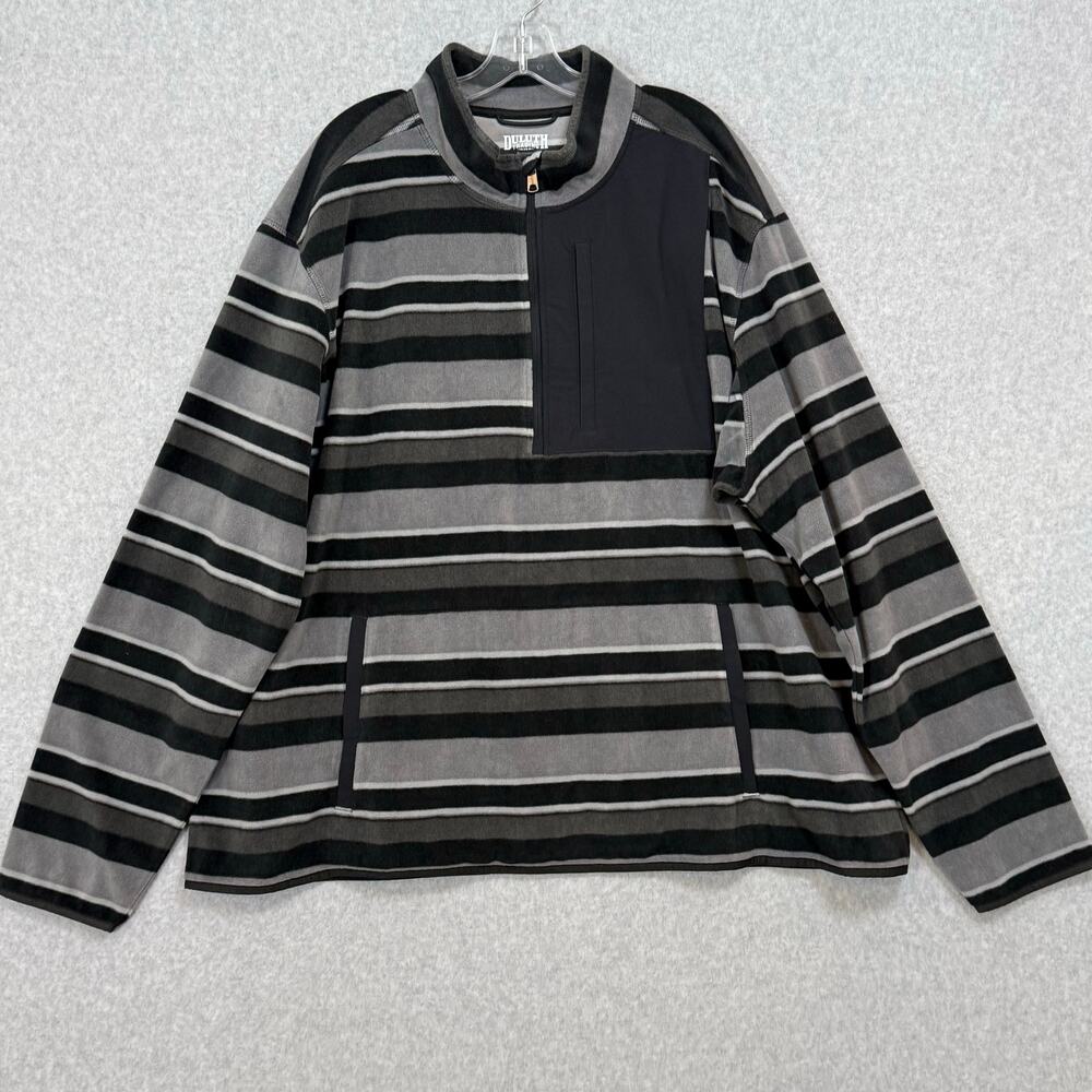 Duluth Trading Checkpoint Fleece Pullover Size 3X 1/4 Zip Mock Neck 22959 EUC - Picture 3 of 15